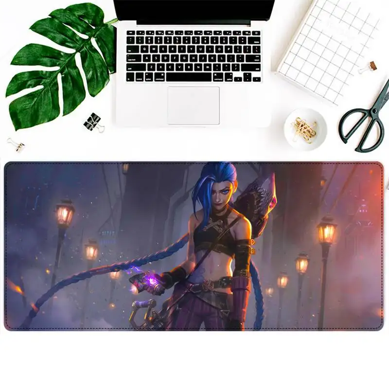 2020 Arcane Jinx коврик для мыши ПК ноутбук геймерский аниме нескользящий клавиатура