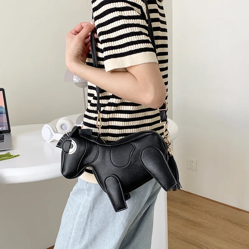 Personalized Little Girl New Ins Creative Doll Pony Shoulder Crossbody Niche Phone Small Square Bag