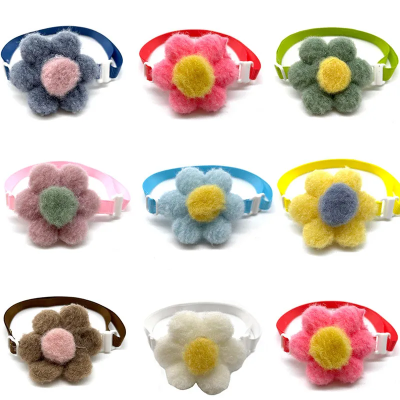 

50/100pcs Small Dog Bow Tie Plush Flower Style Pet Supplies Small Dog puppy Cat Accessories Pet Dog Cat Bow Tie for Small Dogs