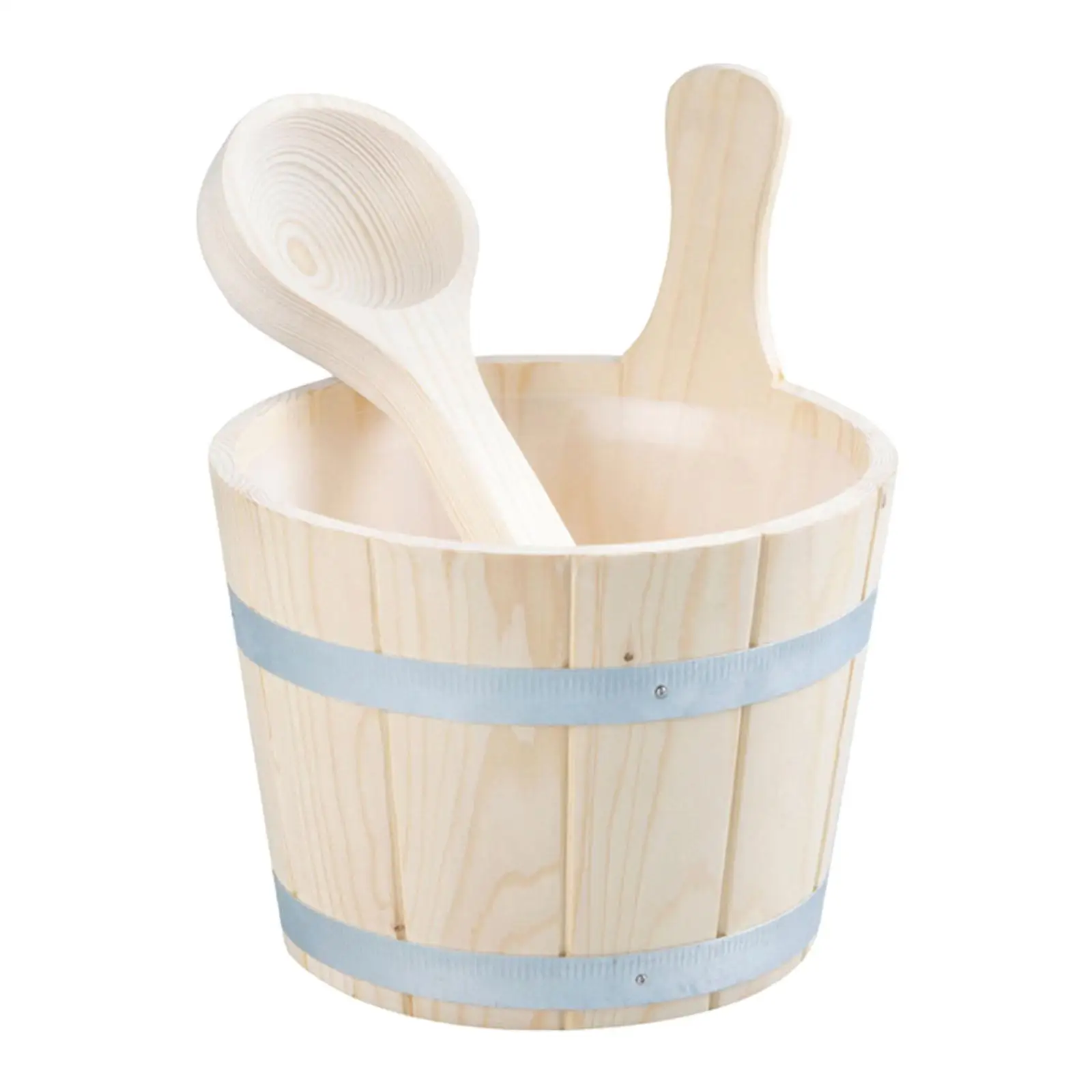 

Деревянное ведро для сауны и ковш, портативный комплект с подкладкой для сауны 5 л для спа-комнаты