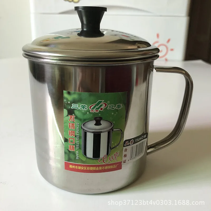 

480 мл питьевые кружки экологичный дизайн с ручкой бутылка из нержавеющей стали для хранения воды и чая для кемпинга бутылка для хранения вод...