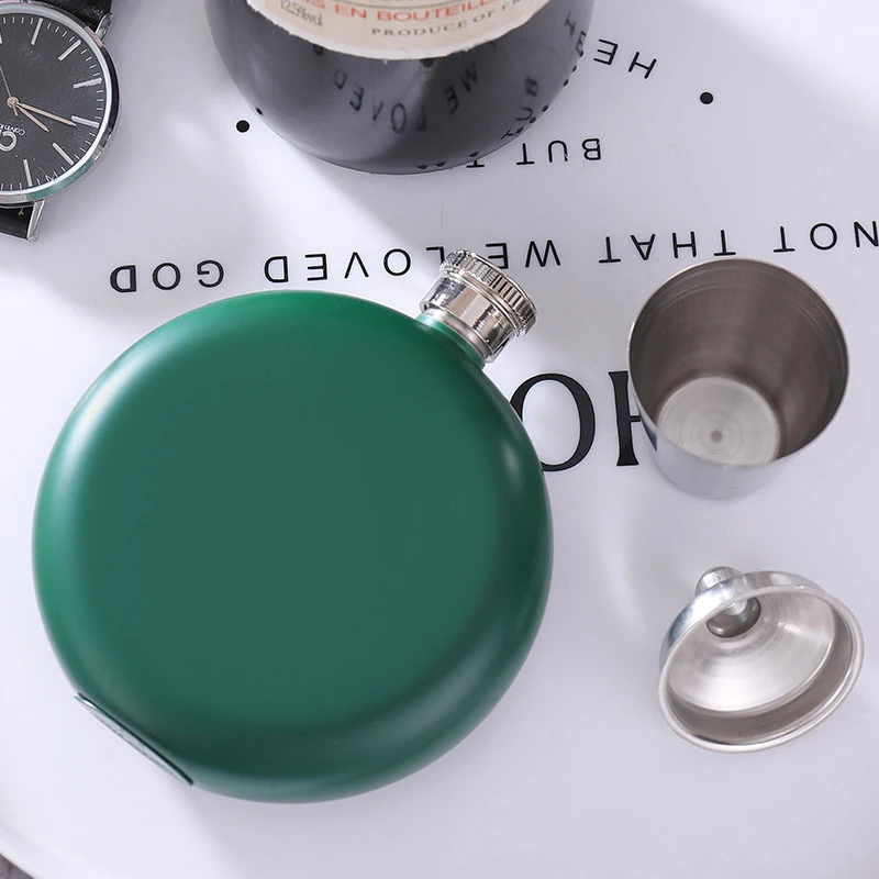 Круглая фляжка из нержавеющей стали объемом 5 унций личная креативная