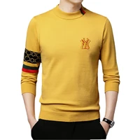 2022 mens mock neck pullovers casual male designer clothing turtleneck sweater luxury knit embroidered sweaters top grade s 4xl