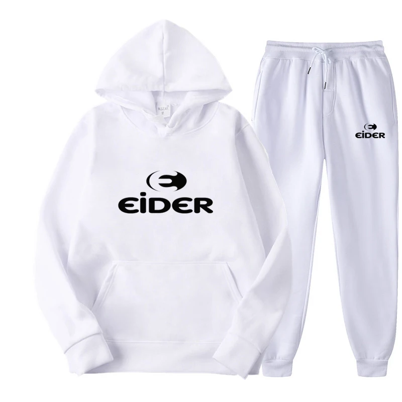 Fashion autumn and winter printed Hoodie High quality men's and women's suits Casual sports Hoodie Pullover+trousers set