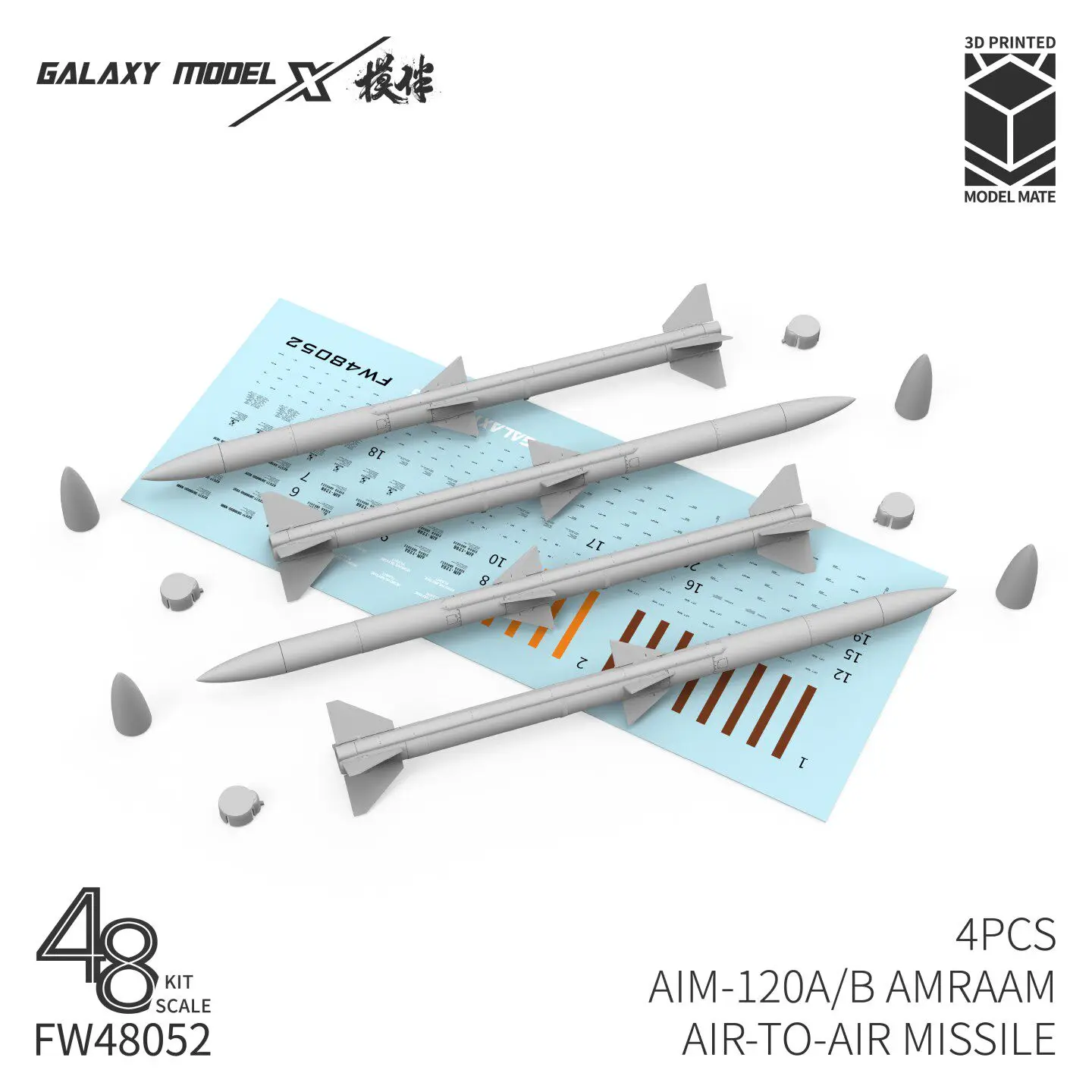 Фото Galaxy 1/48 AIM-120A/B AIM-120C/D AMRAAM Комплект ракет 