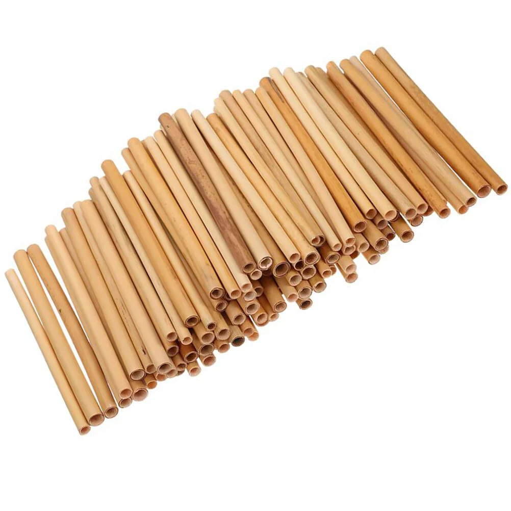 

50 Pcs Hawaiian Decorations Straight Party Supplies Straws Drinks Milk Tea Drinking Reed Stalk Decorative