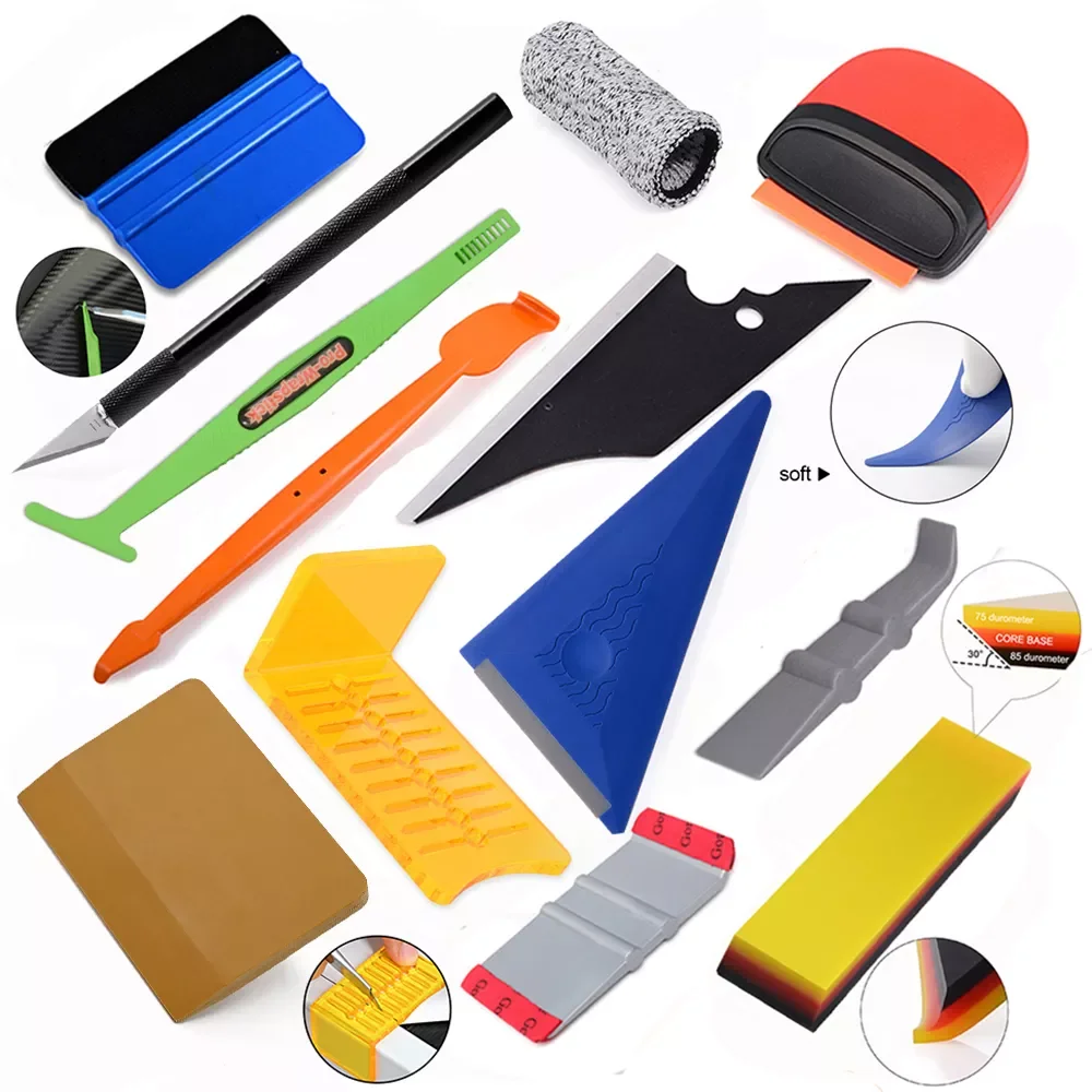 

FOSHIO набор инструментов для тонировки окон и пленки, автомобильный виниловый скребок для установки магнита, резиновый режущий нож