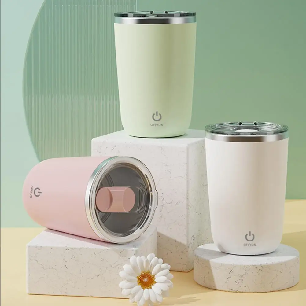 350ml Automatic Mixing Mug Magnetic Rotating Electric Blender Milk Blender Portable Lazy Coffee Self Blending Mug Kitchen Tool