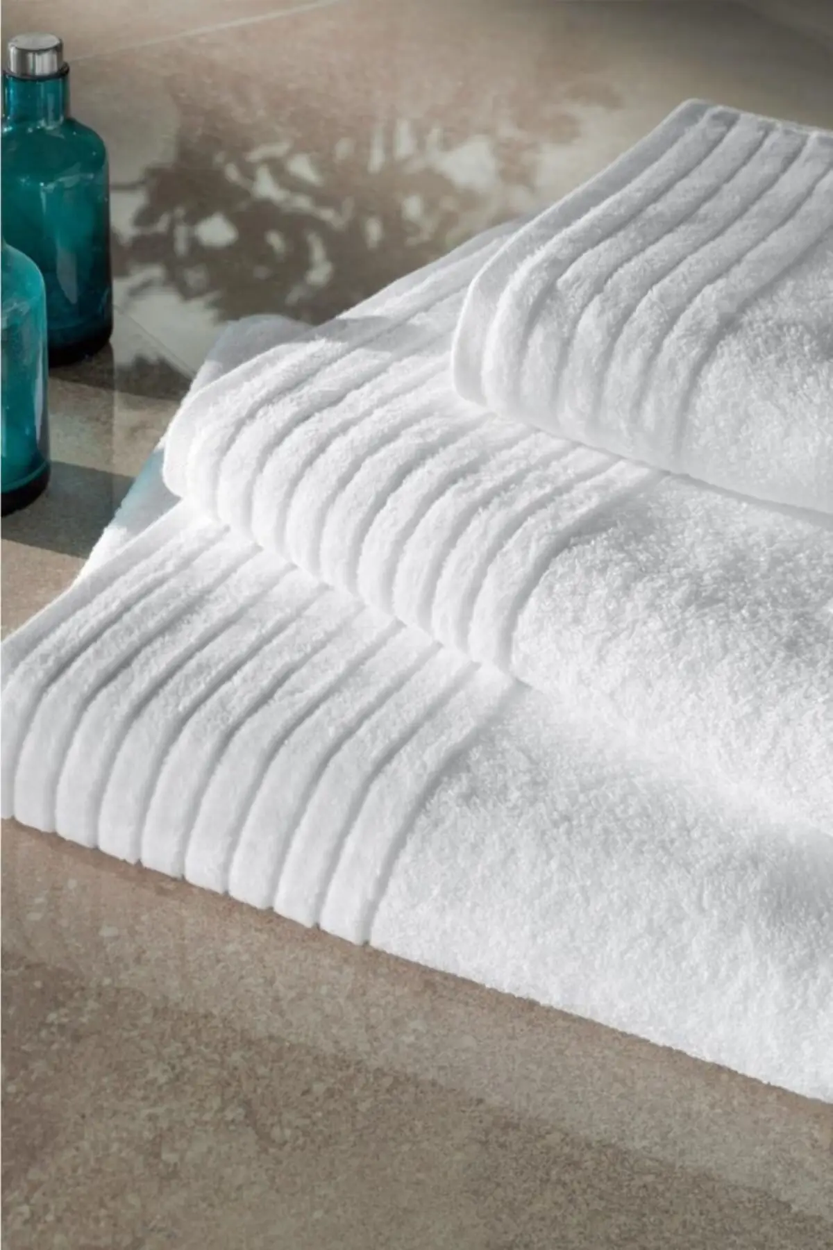 Hotel Towel 90x150 700gr White - Bath Towels, Yarn Towel, 1 Piece Towel, Solid Color Large Bath Towel