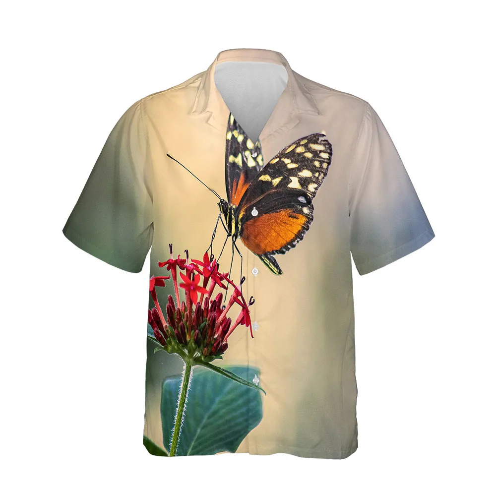 Jumeast New 3D Summer Men Shirt Casual Butterfly Series Mens Hawaiian Shirt Short Sleeve Fashion Streetwear Comfortable Blouses