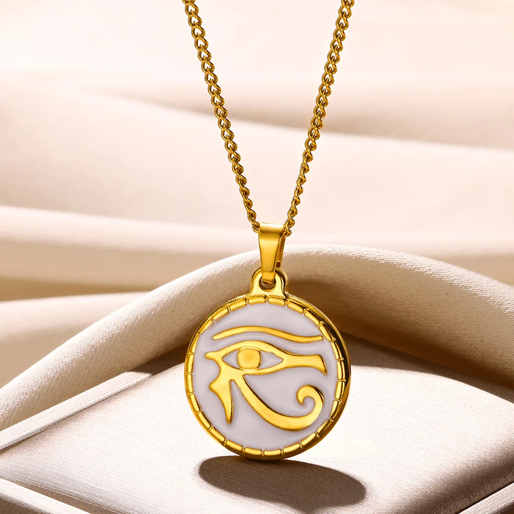 Женское Классическое Круглое Ожерелье С Подвеской Из Нержавеющей Стали В