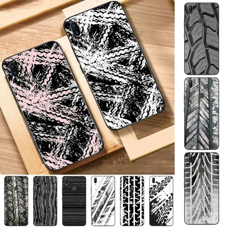 

Tire marks Phone Case for Vivo Y91C Y11 17 19 17 67 81 Oppo A9 2020 Realme c3