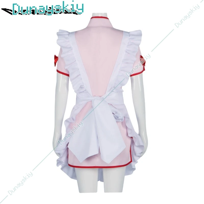 Шампунь Косплей Фиолетовый Парик Костюм Аниме Ранма 1/2 Платье Униформа Горничной