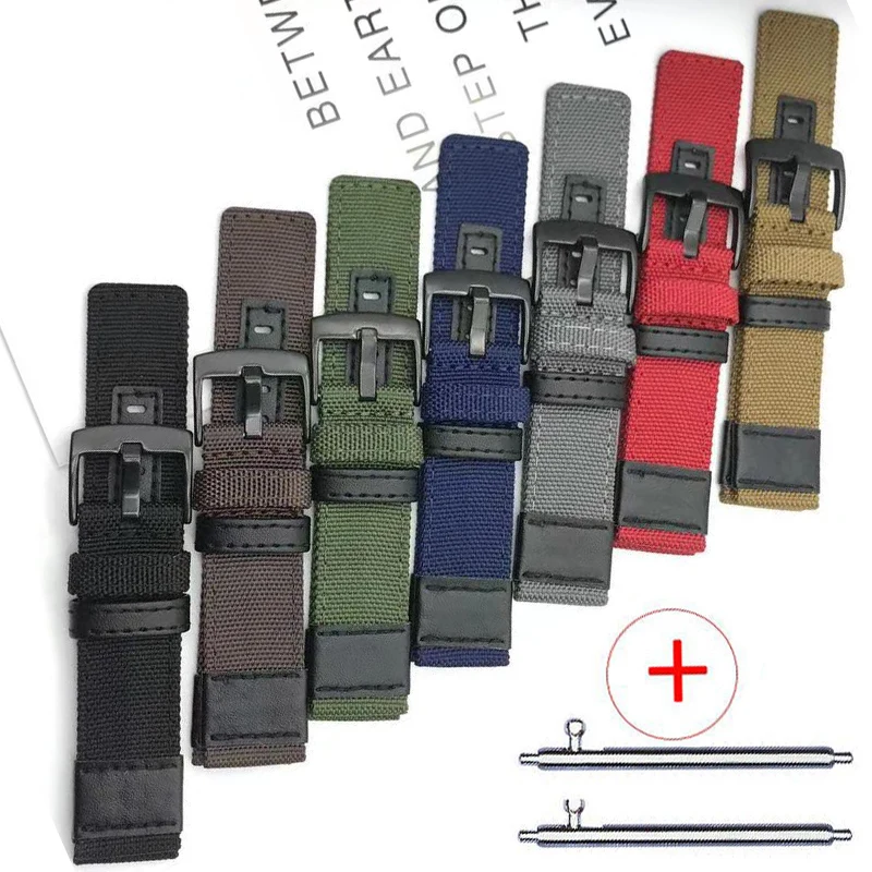 

20mm 22mm Watchband for Samsung galaxy watch 46mm 42mm Nylon Leather Watch Strap For Huawei Watch GT 2 For Huawei Watch GT 2e