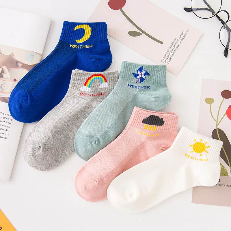 

Носки женские короткие в японском стиле, 5 пар/партия