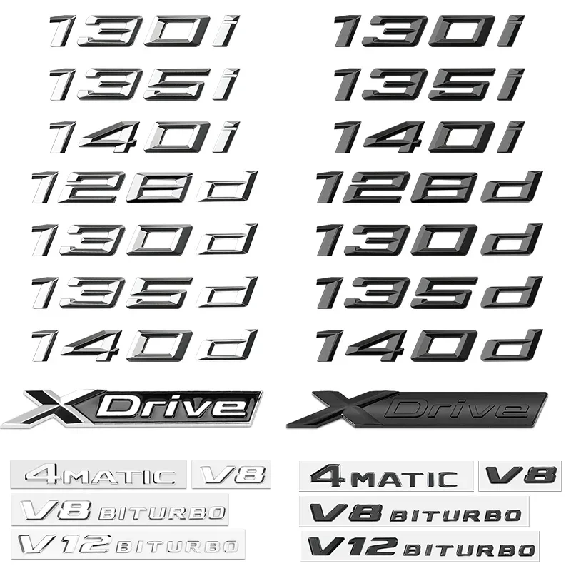 3D ABS черный хром автомобильные буквы задний багажник эмблема значок наклейка для