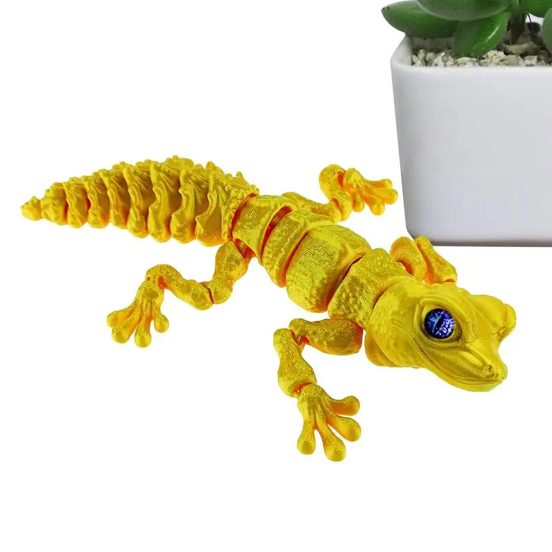 3D печатные игрушки в виде животных шарнирная скульптура ящерицы полный