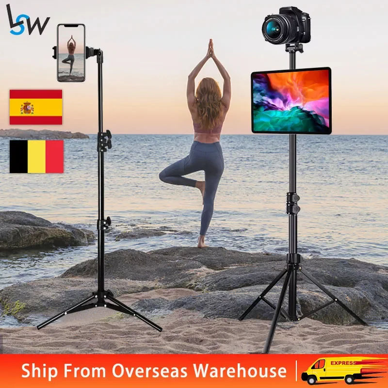 

Aluminum Mobile Phone Tripod Stand with Bluetooth for iPhone iPad Tablet Camera Selfie Stick Tripod for Vlog YouTube Live Tiktok