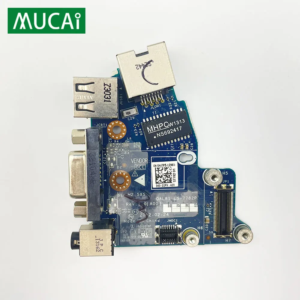 Плата АУДИО LAN с USB-разъемом для ноутбука Dell Latitude E6430, USB-зарядка, сетевая VGA-карта RJ45, аудиоплата QAL81 LS-7782P