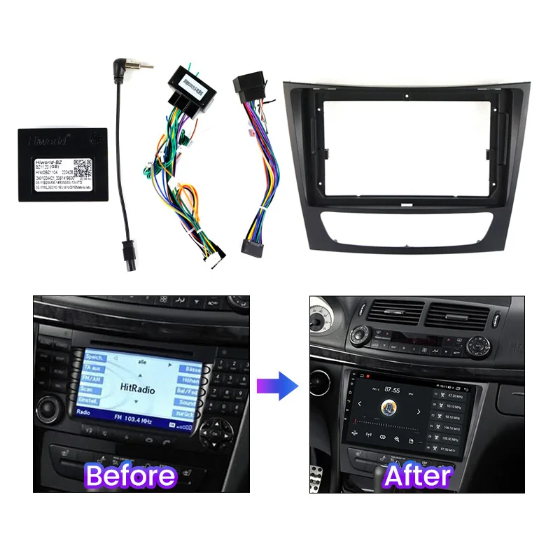 9-дюймовая Рамка Автомобильного Радиоприемника Для Mercedes-Benz E-Class W211