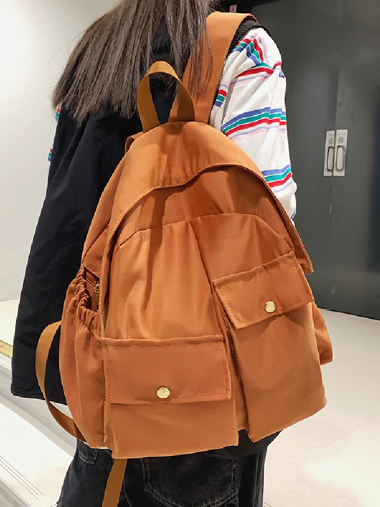 

2022 NEW Junior High School Student School Bag Female Korean Harajuku Ulzzang College Style Class Bag Multi-use Backpack