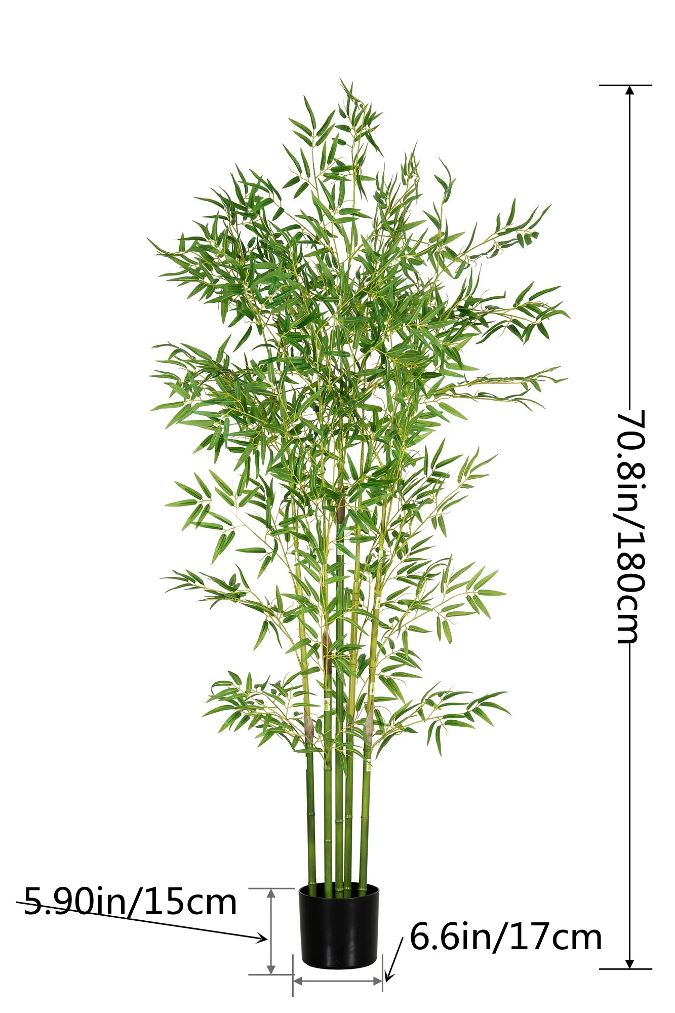 Искусственное бамбуковое дерево высота 150 см/180 см/210 см искусственное шелковое