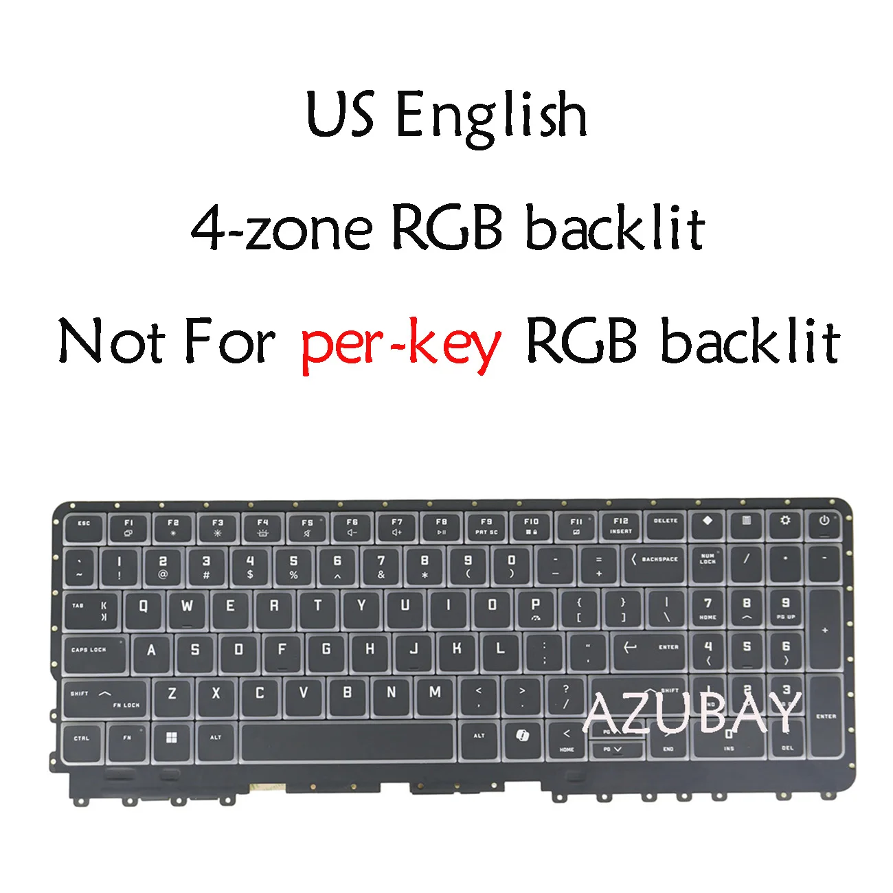 Фото 4-зонная RGB-подсветка клавиатуры для игрового ноутбука HP OMEN MAX 16 дюймов, модели 16-ah000, 16-ak00, американская раскладка, P10508-001, P32327-001 №2