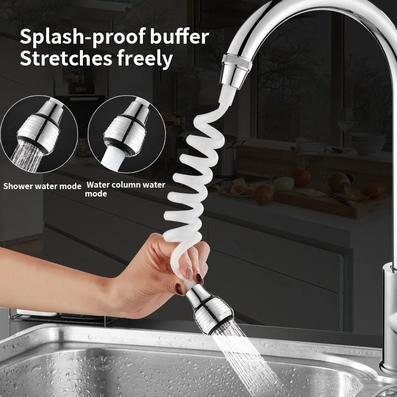 

Adjustable Kitchen Faucet Extension Tube Bathroom Extension Water Tap Water Filter Foam Kitchen Faucet Accessories