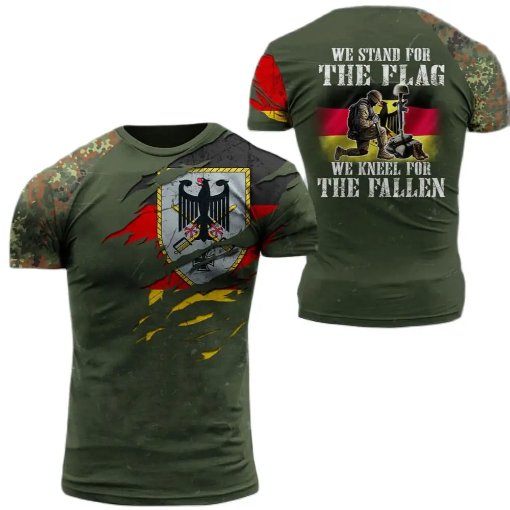 

Camo Quick Dry Summer Tough Guy Style Military T-Shirt Fashion Personality Men'S Outdoor Sports Camo Loose Short Sleeve Top 6xl