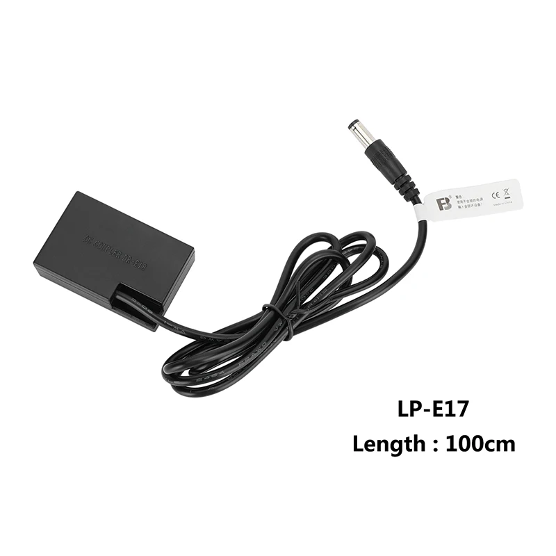 

CAMVATE Canon LP-E17 Dummy Battery to 2.5mm DC Cable For Canon EOS M3, M5, M6, M100, Rebel SL2, Rebel SL3, Rebel T6s, Rebel T6i