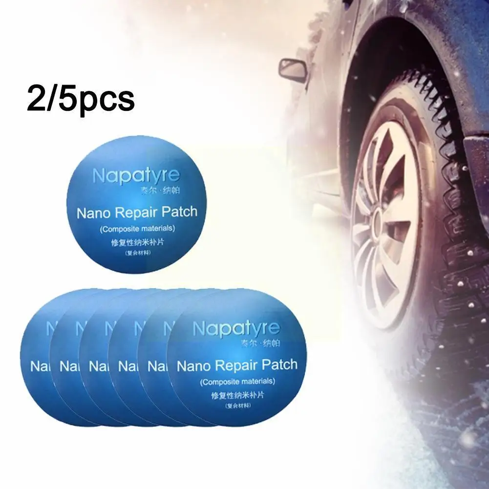 

2/5pcs Universal Vacuum Tire Repair Film Cold Patch R Accessories Adhesive Nano Patch Quick Car Drying Rubber Car Self Tire C0T8