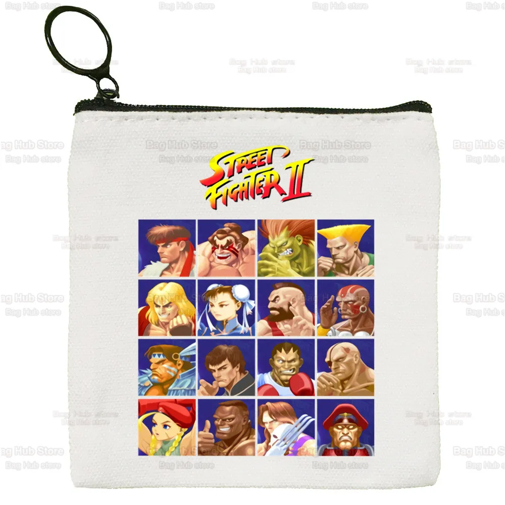 Street Fighter No Parking Violators Will Be Destroyed Women's Bag Pure White Bag Handmade Cloth Bag Coin Purse Bag Handbag