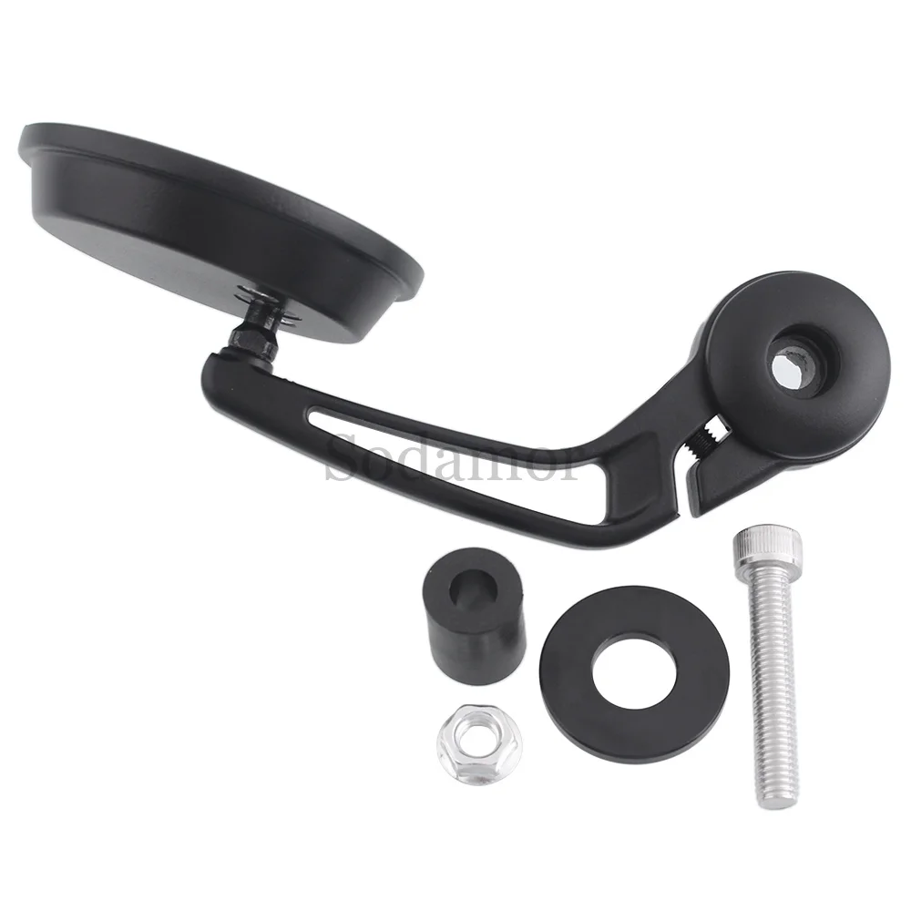 End Mirrors Motorcycle Handlebar Rearview Blue Lense Anti GlareHandle Round For for Honda ATVs/ Yamaha/for Suzuki