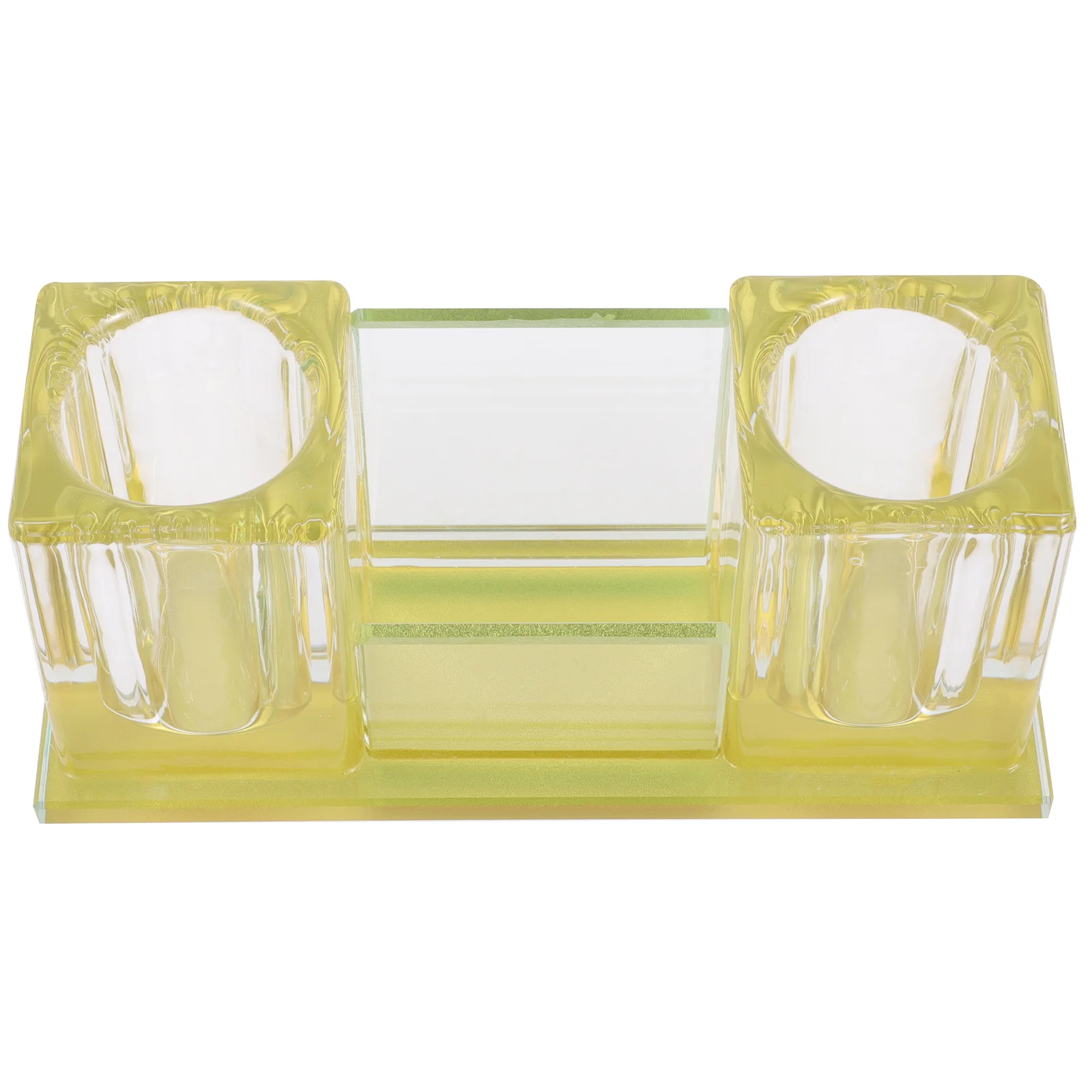 

Acrylic Microphone Stand 2-slot Mic Storage Holder Desktop Wireless Mic Holder