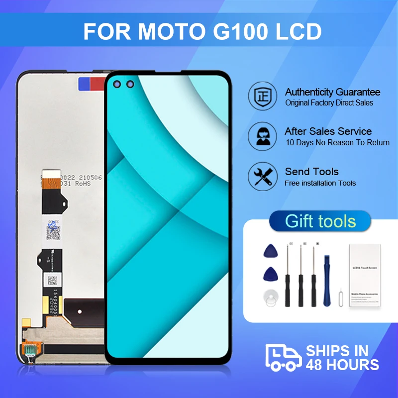 

6.7 Inch For Motorola Moto G100 Lcd Touch Panel Screen Digiziter Assembly For Moto G100 Display Replacement With Frame