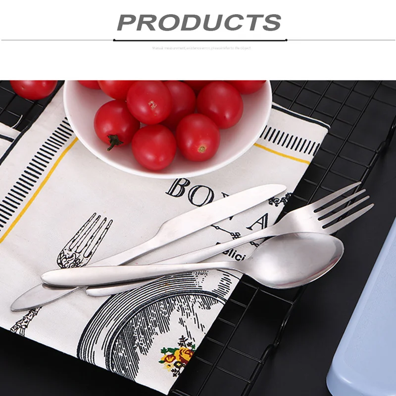 4 шт многоразовый набор посуды Нержавеющая сталь посуда палочки вилка ложка