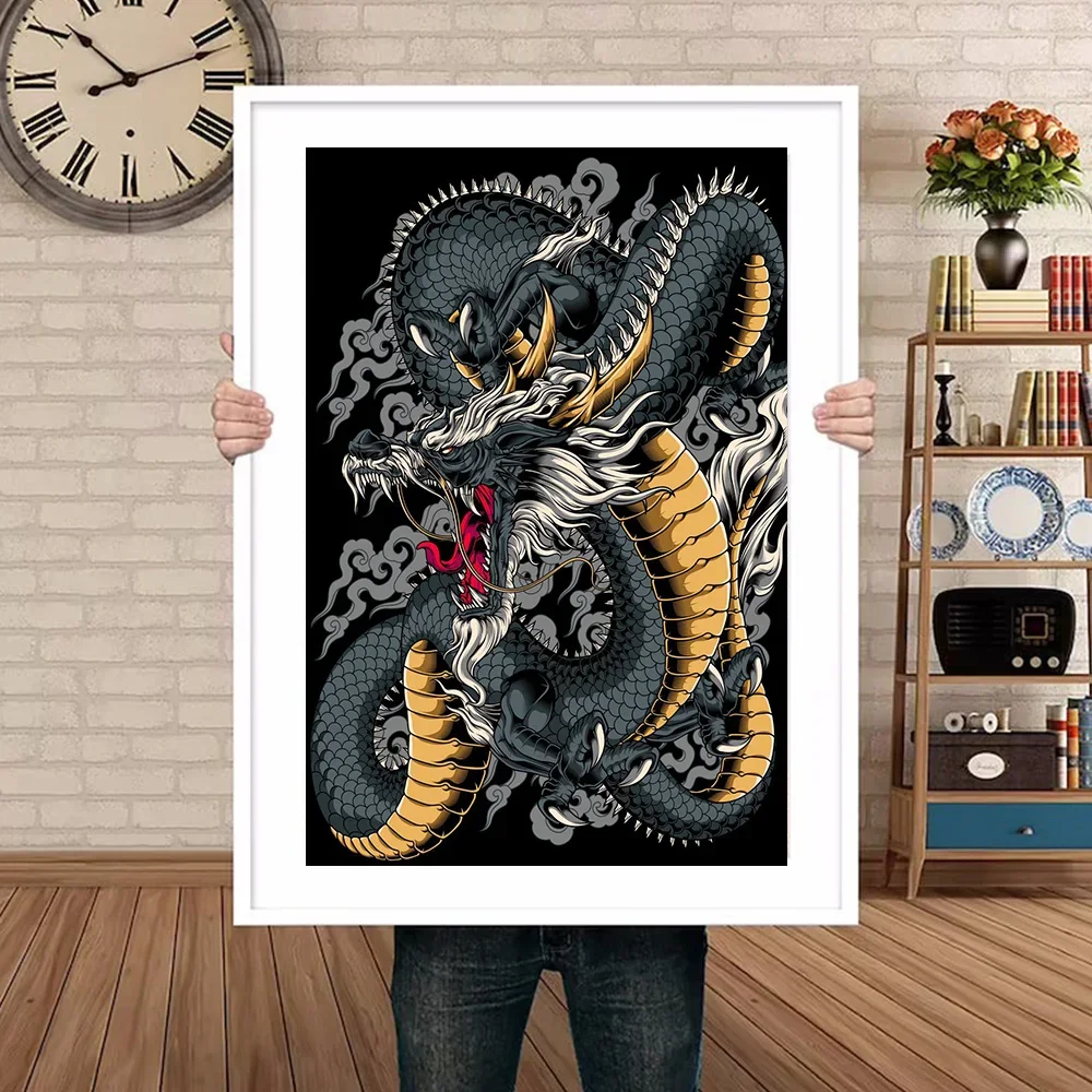 Японская культура демон они маска плакат печать для гостиной домашний декор Hannya