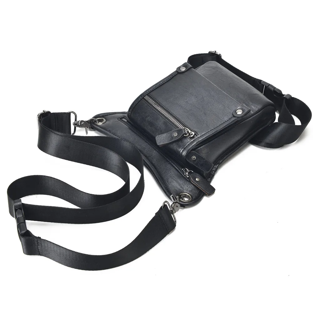 Vintage Waist Pack Drop Leg Bag for Men Women Leather  Belt Hip Bum Bag Multi-Purpose Motorcycle Bike Outdoor Hiking Hip Packet