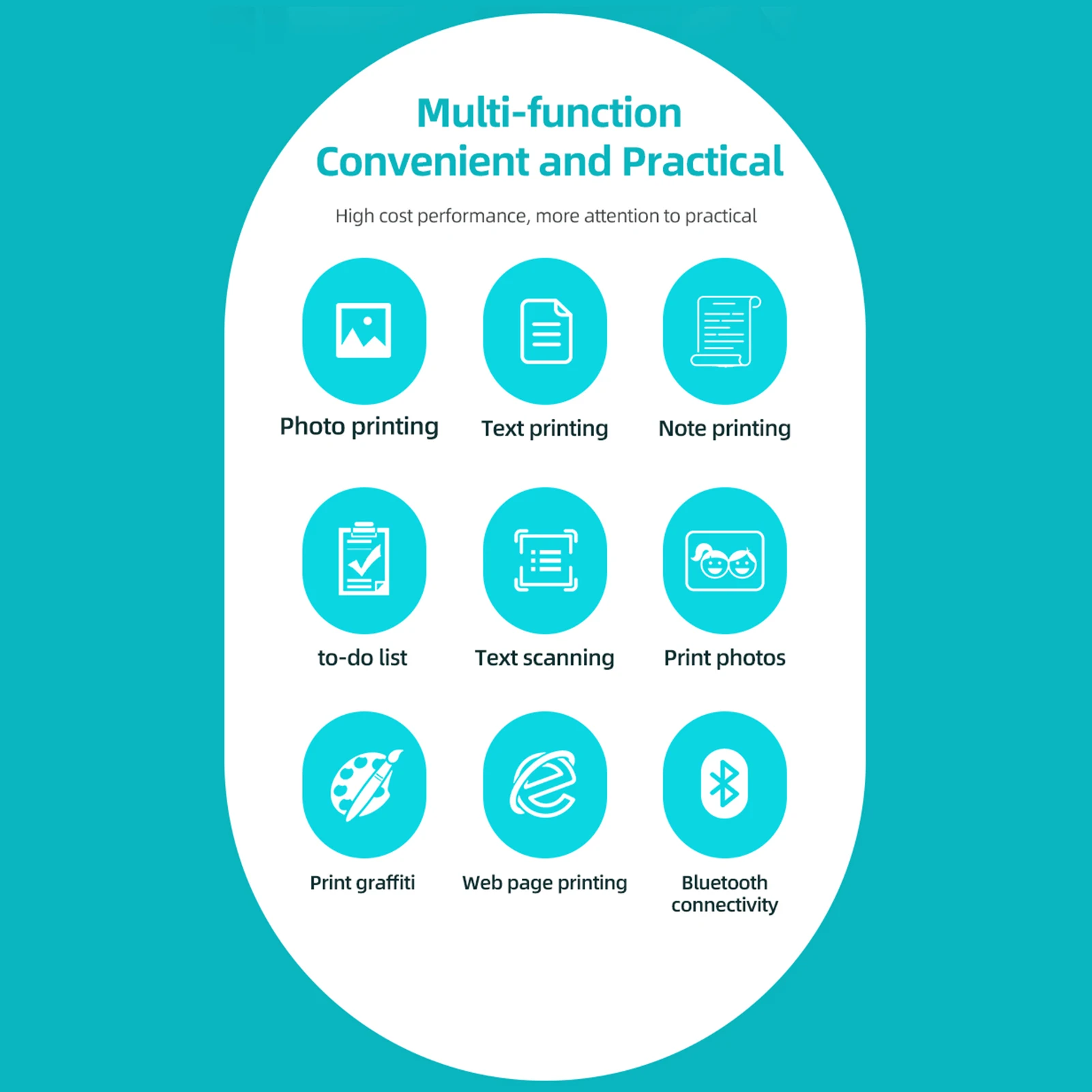 

Мини-термопринтер BT Карманный термопринтер BT беспроводной портативный термопринтер для QR-кода этикеток список Note фото