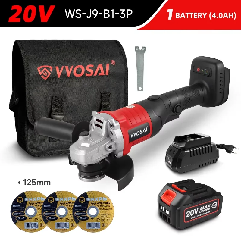 

VVOSAI беспроводная угловая шлифмашина MT-Series 20В