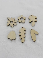 wood earrings blank laser cut geometric shapes diy craft jewelry flower arrangement jewelry accessories 2mm thick 20 pieces