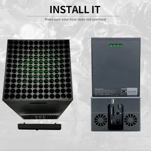 Вертикальный охлаждающий вентилятор для Xbox серии X, подставка с питанием от USB, аксессуары для системы охлаждения с двумя вентиляторами и внешними USB-вентиляторами
