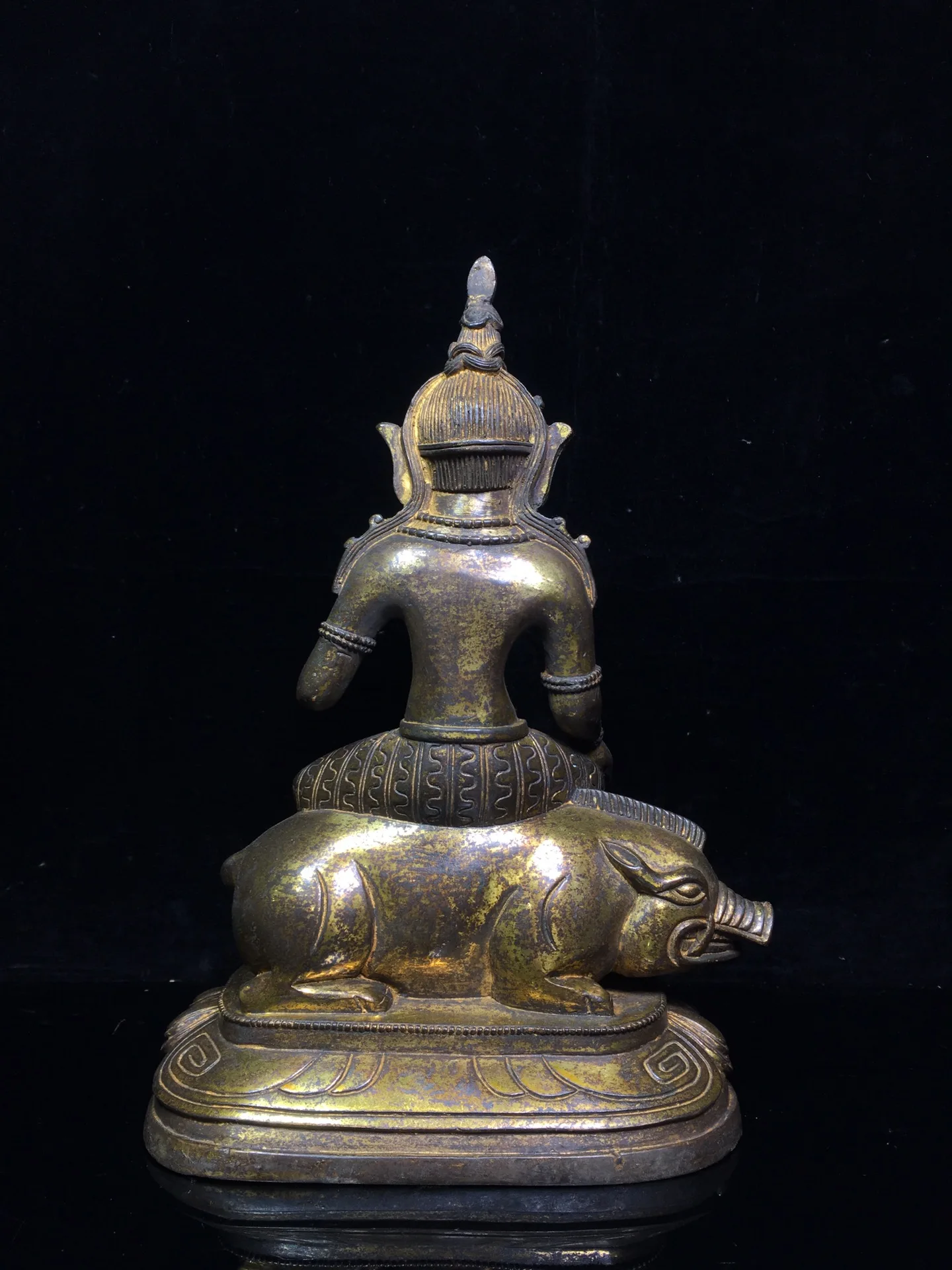 11-дюймовая коллекция тибетского храма старая бронза позолота киноварь Маричи