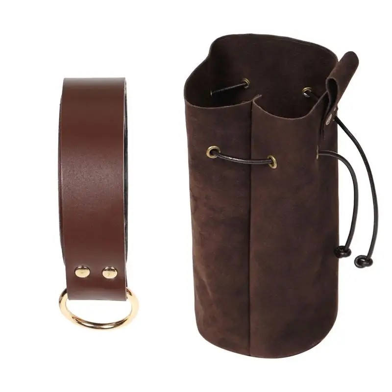 

Сумка для путешествий средневековой эпохи Возрождения кожаный чехол складной сверхпрочный чехол для инструментов со шнурком для улицы сумки для кемпинга