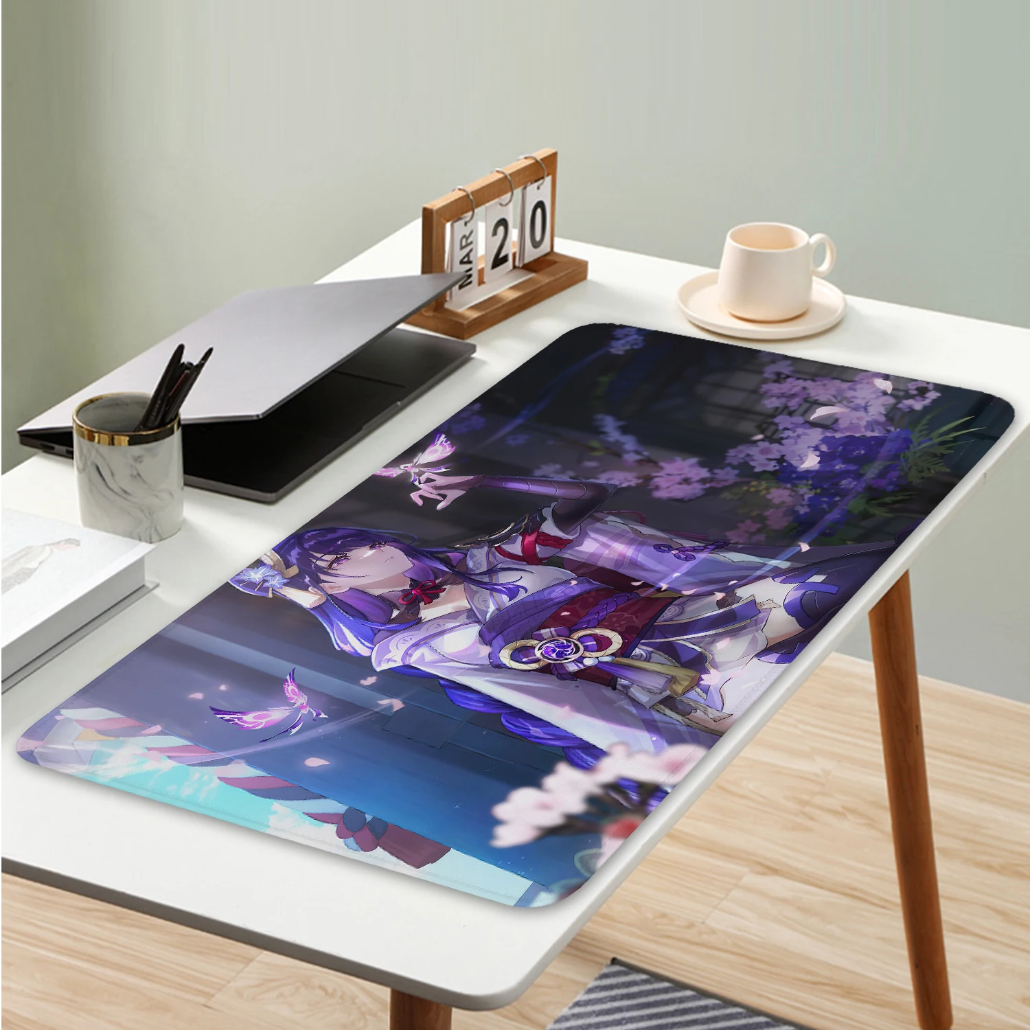 Genshin Impact игровой коврик для мыши Raiden Shogun большой компьютерного стола аниме