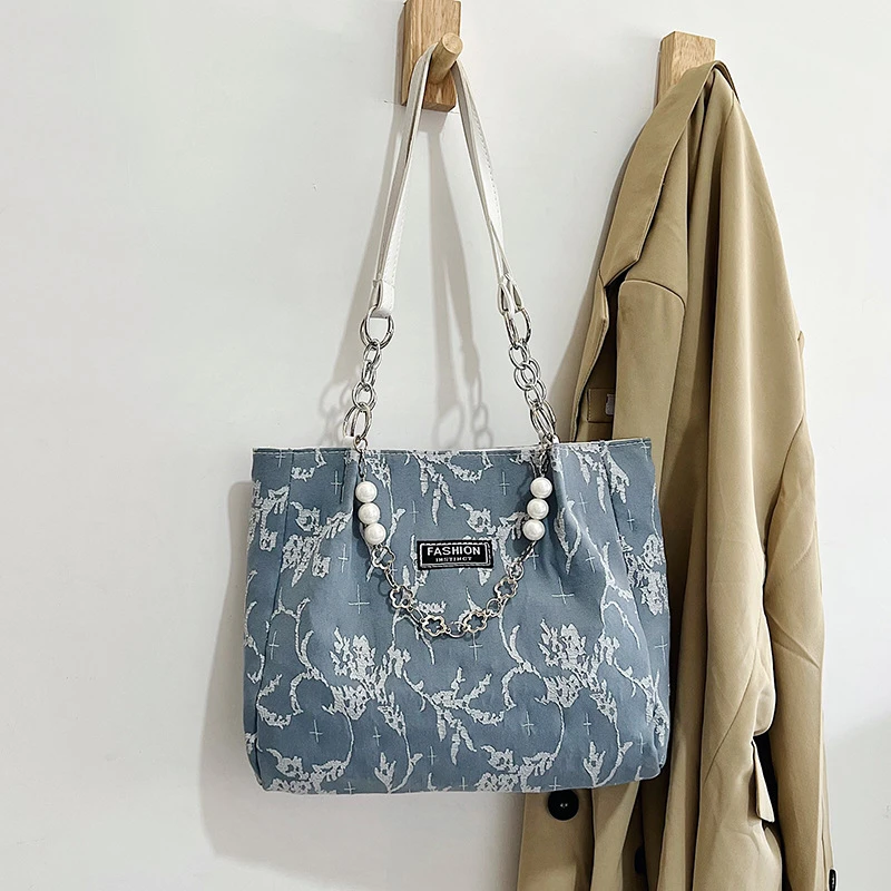 

Модные цветочные тоуты, женские повседневные сумки-тоуты, универсальные вместительные женские сумки через плечо, винтажная сумка