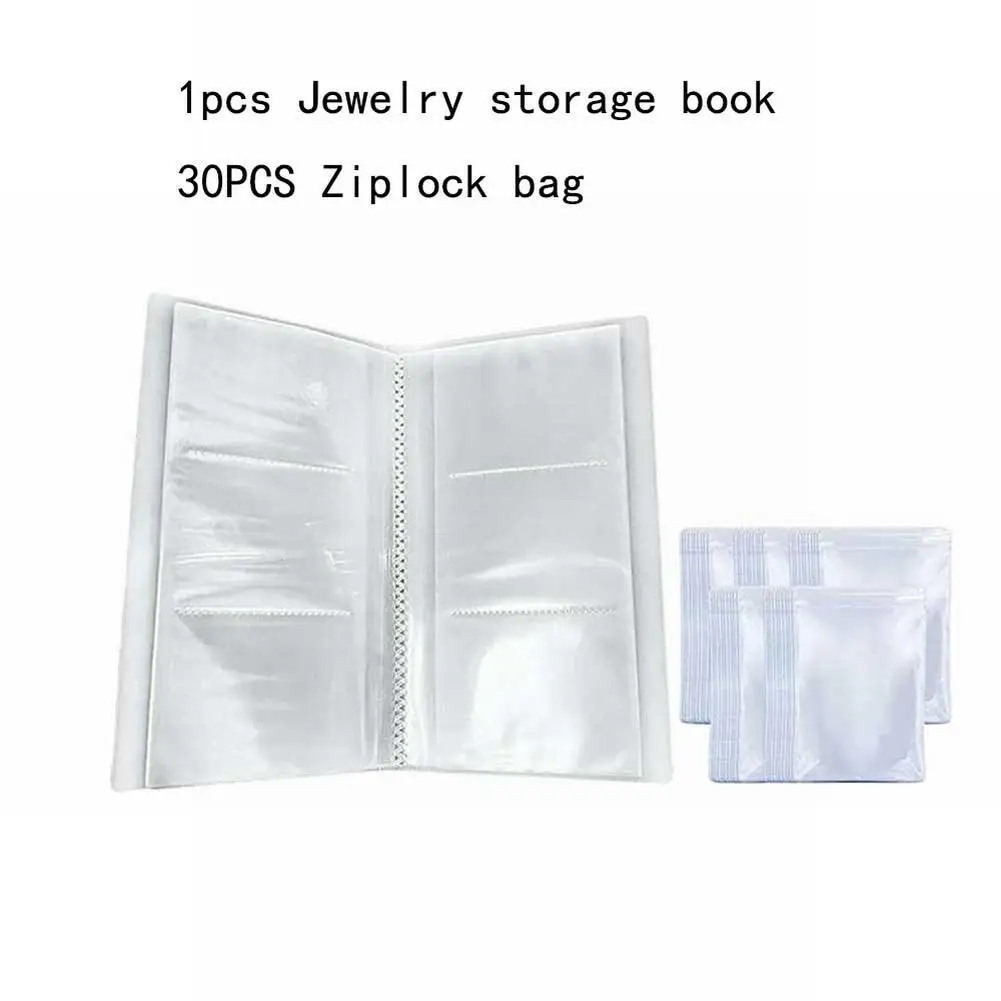 

Bag Jewelry Storage Book Reclosable Small Transparent Zip-lock Bag Jewelry Boxes Organizers For Collecting Rings