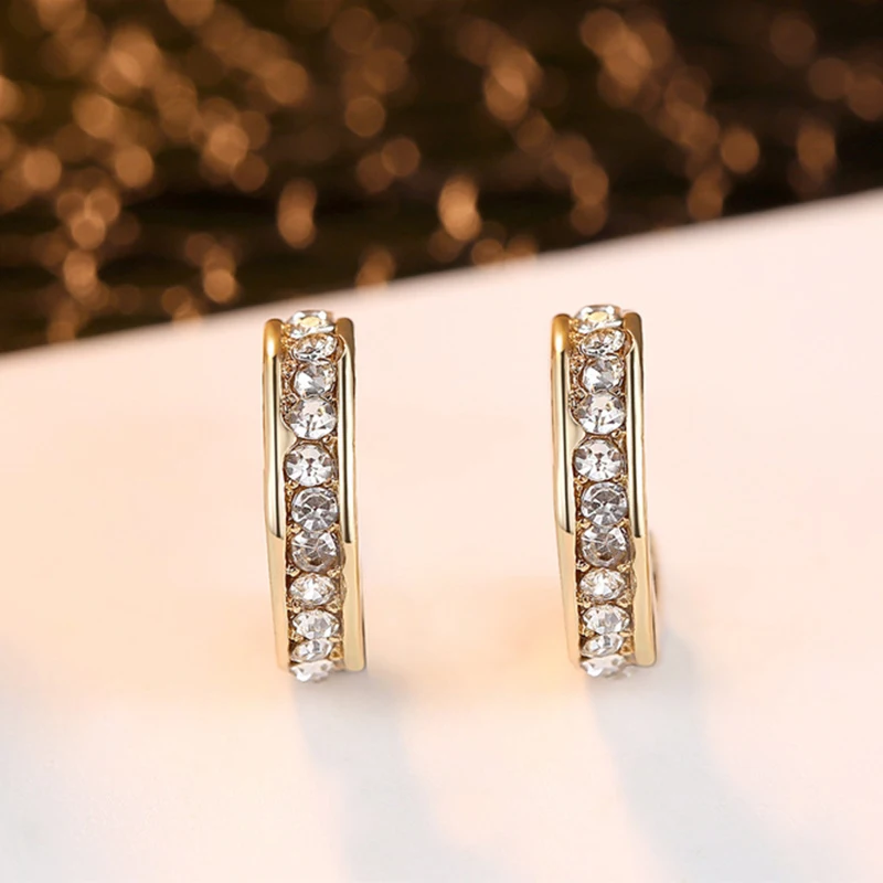 Серьги-гвоздики женские медь серебро и золото 1 пара | Украшения аксессуары