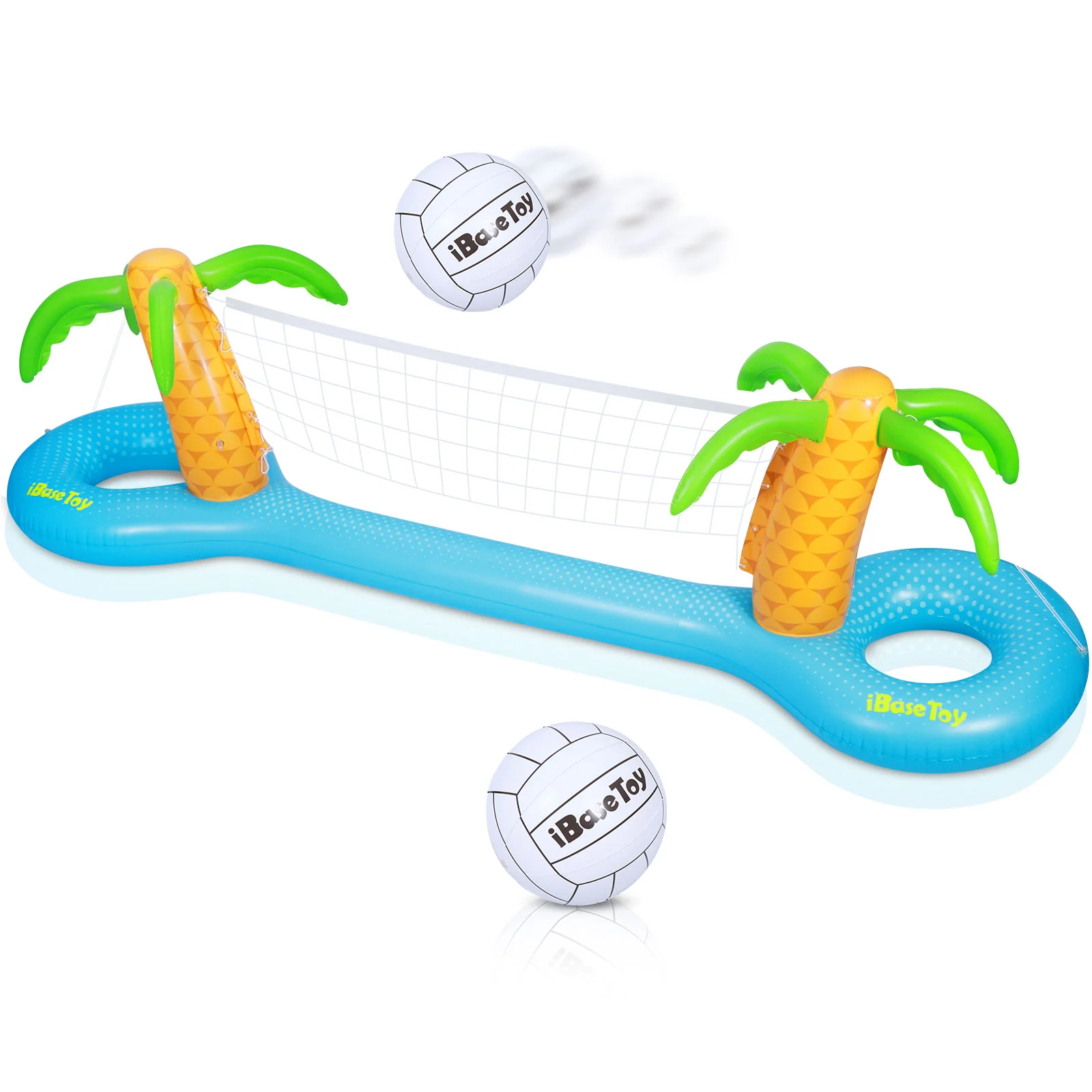 

IBASETOY 1PC PVC Inflatable Volleyball Game Set Floating Swimming Pool for Family Kids