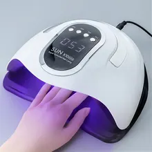 SUN X10MAX Professional UV LED Nail Lamp for Manicure 280W Gel Polish Drying Machine with Large LCD Touch Smart Nail Dryer Tools